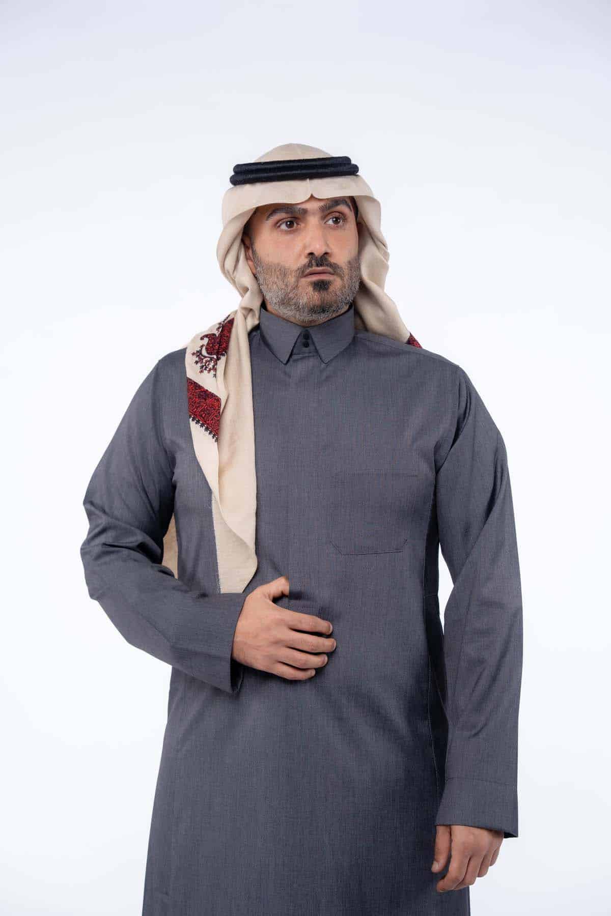 ثوب أعمال شتوي رجالي رمادي