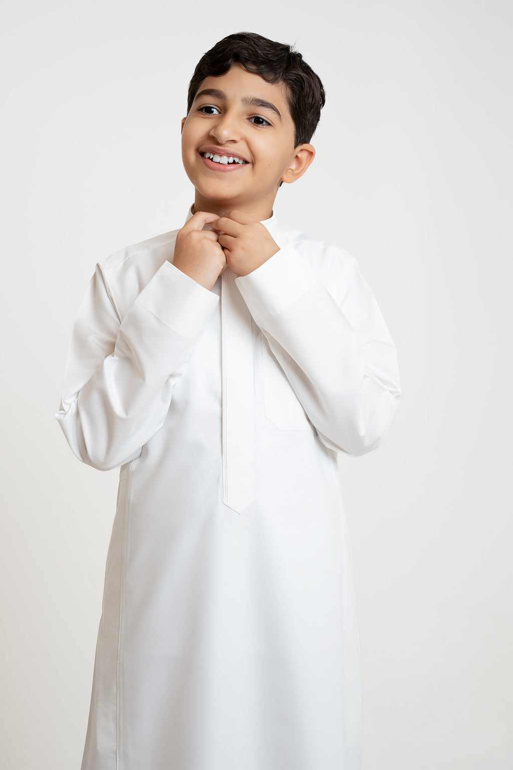 Elegant youth dress with embellishments – cream