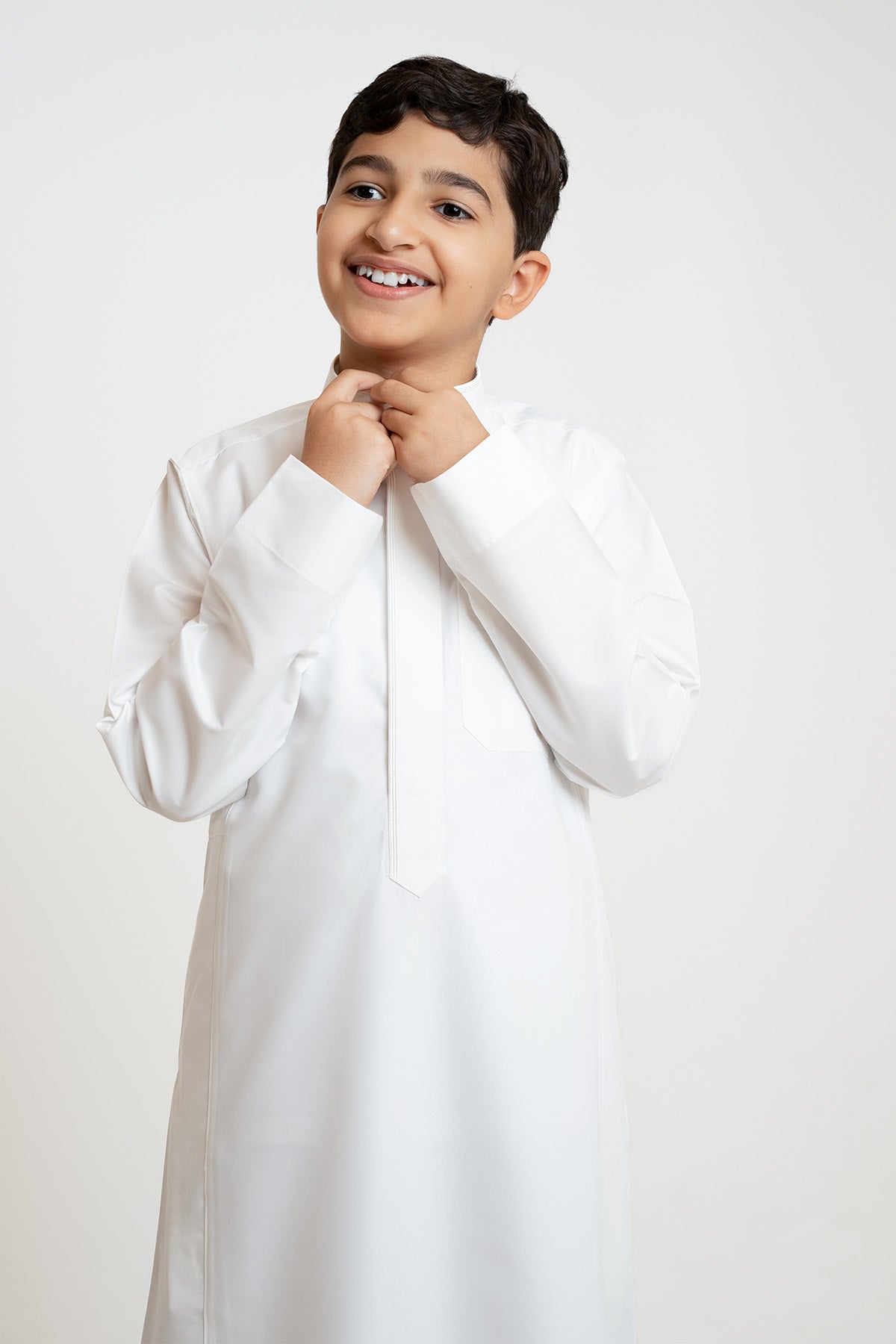 Elegant youth dress with embellishments – cream