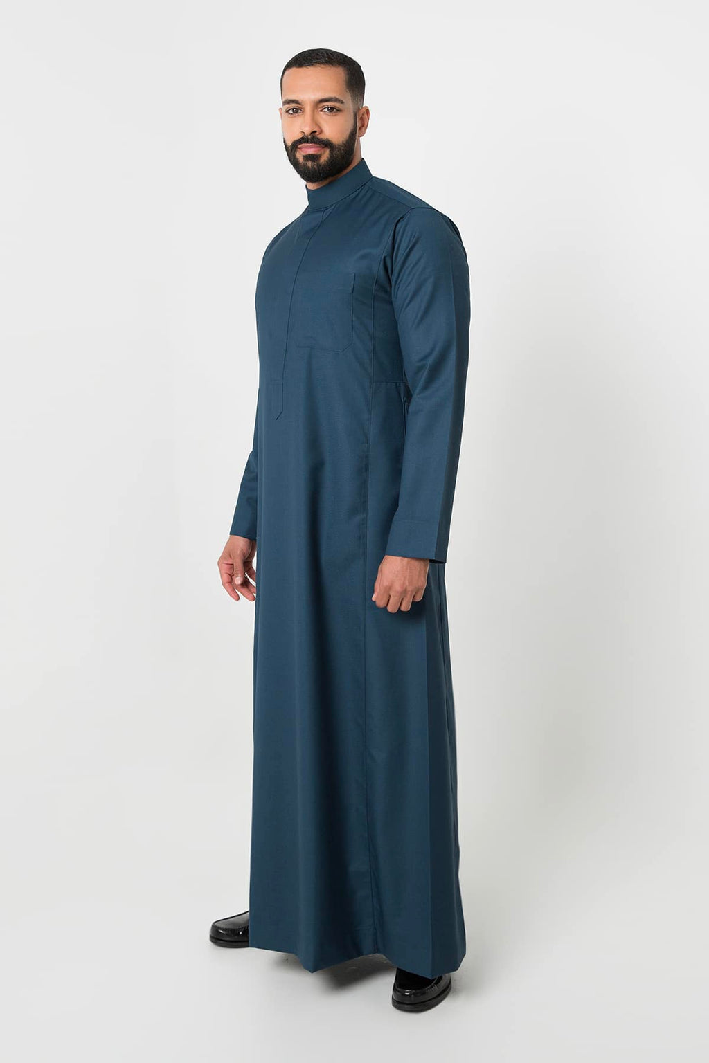 ثوب كلاسيك شتوي، لون أخضر غامق، رجالي