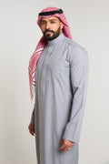 ثوب كلاسيك صيفي رمادي
