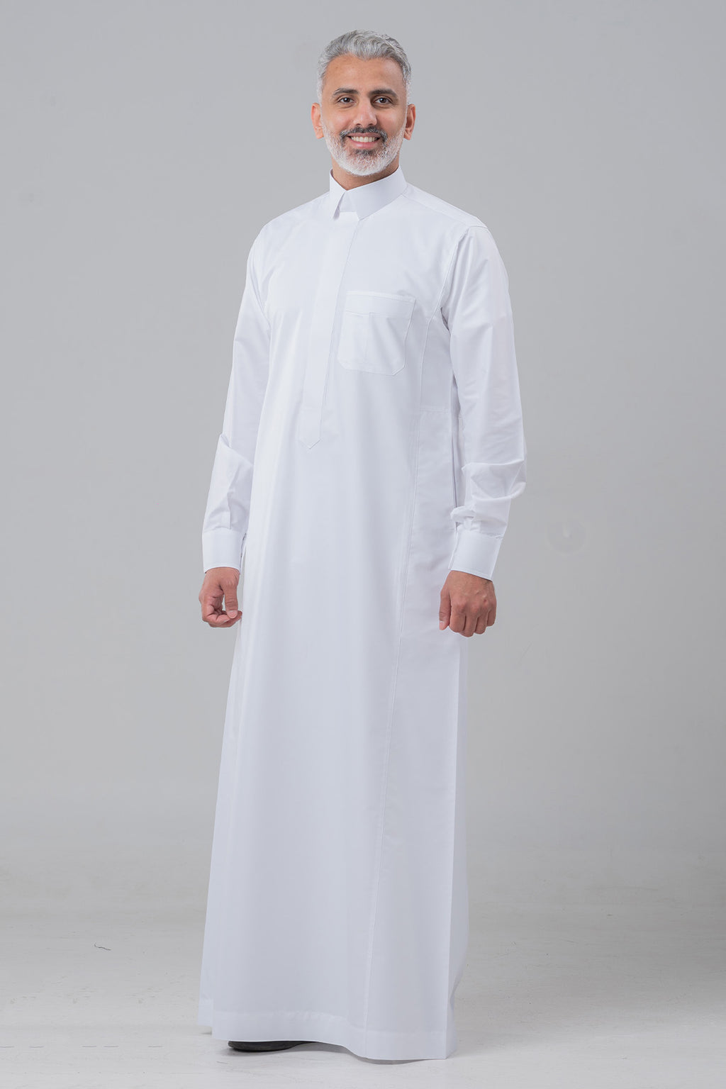 Men's Trendy White Striped Thobe