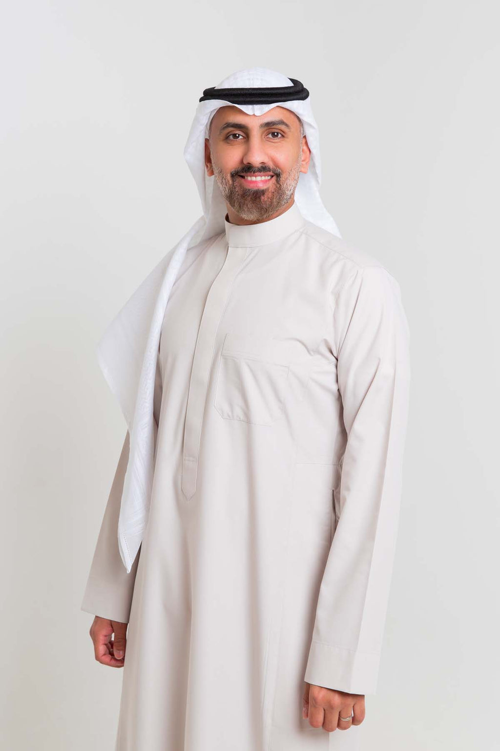 ثوب كلاسيك صيفي بيج