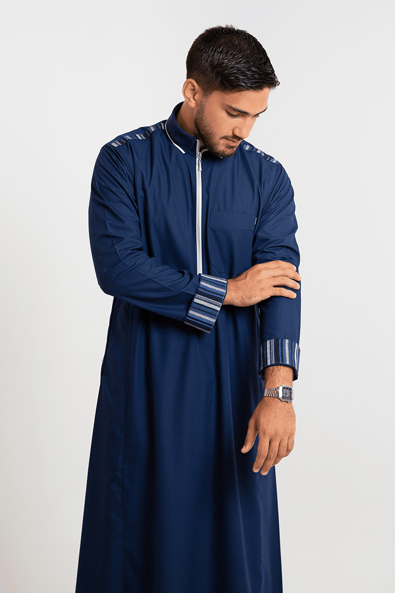 Men's Rii navy blue thobe