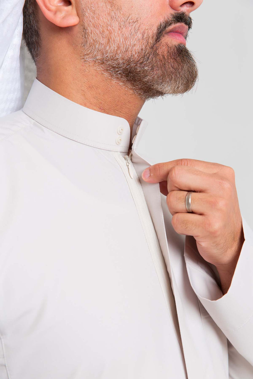 ثوب كلاسيك صيفي بيج