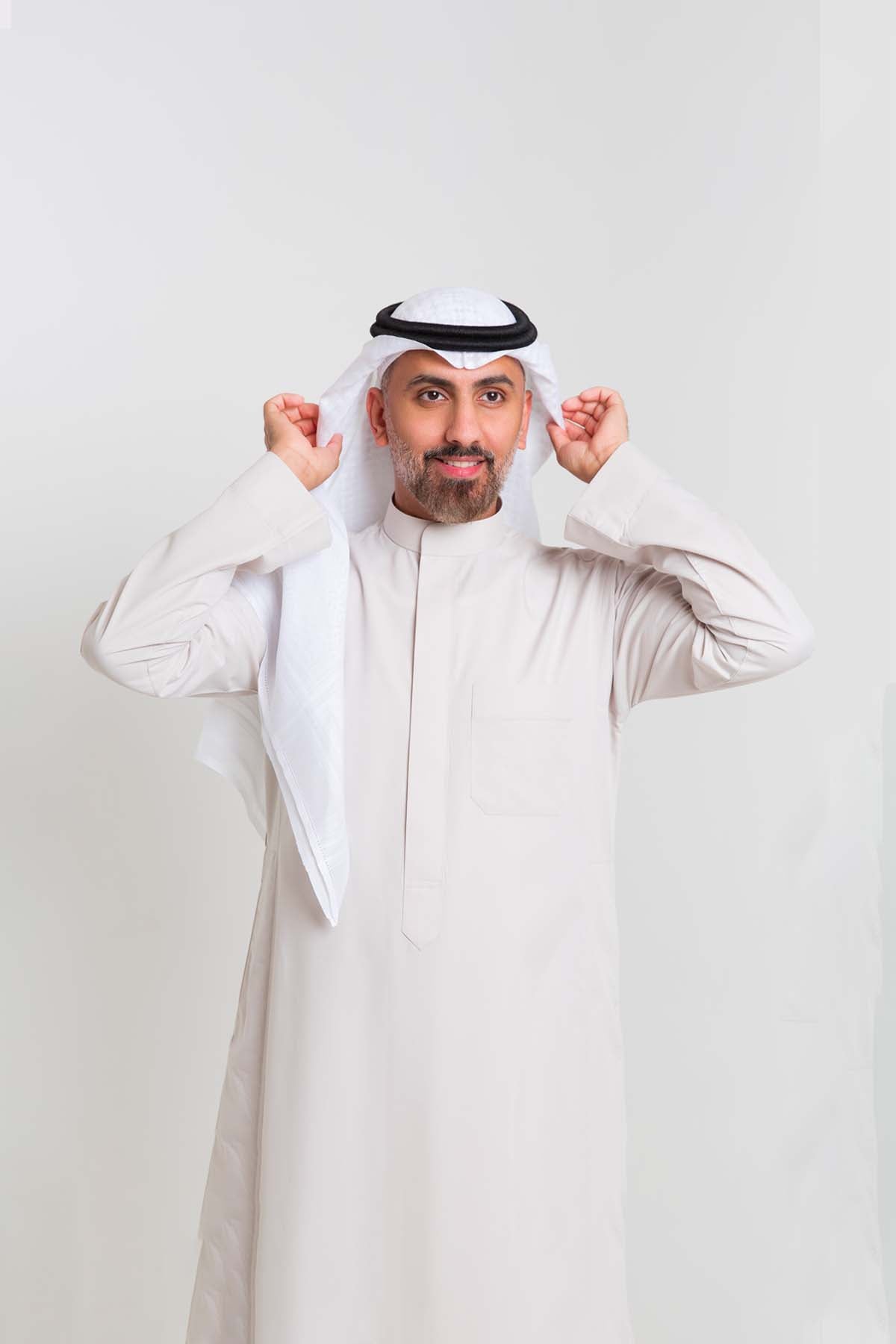 ثوب كلاسيك صيفي بيج