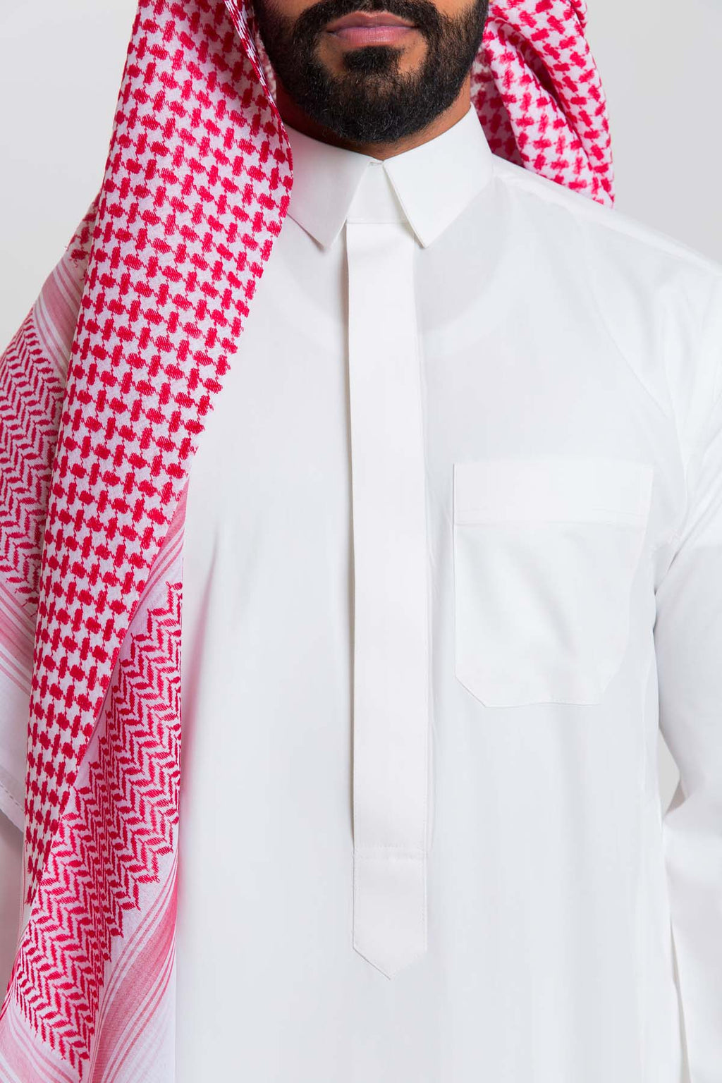 ثوب أعمال برايم, لون كريمي, ياقة قلاب