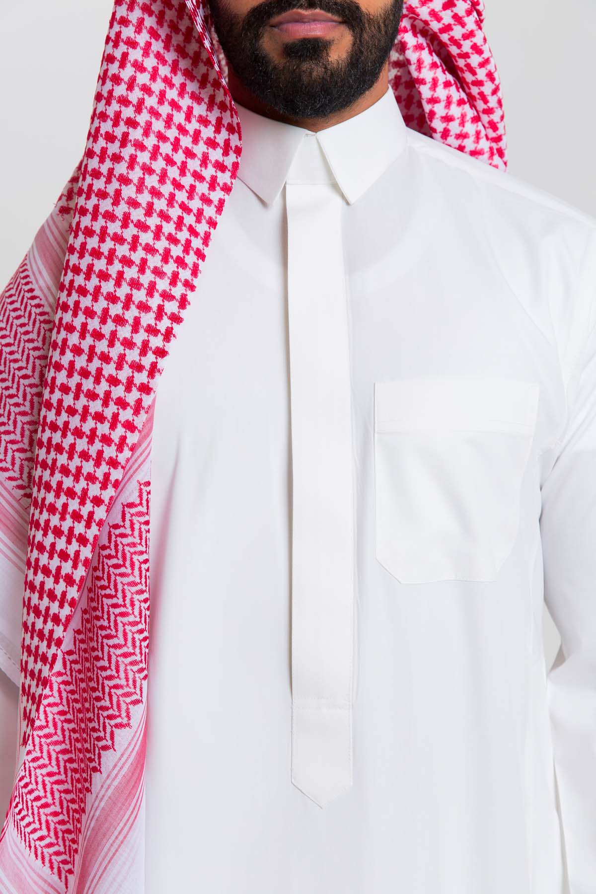 ثوب أعمال برايم, لون كريمي, ياقة قلاب