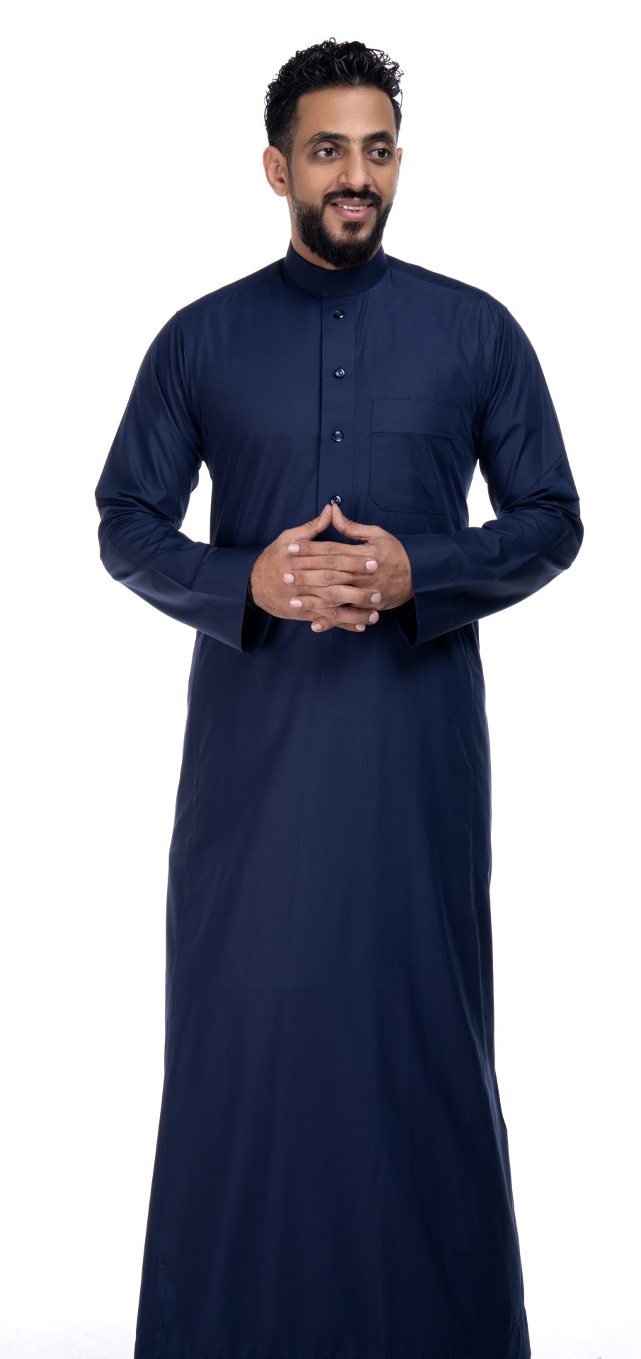 Thobe, summer, navy blue, men's