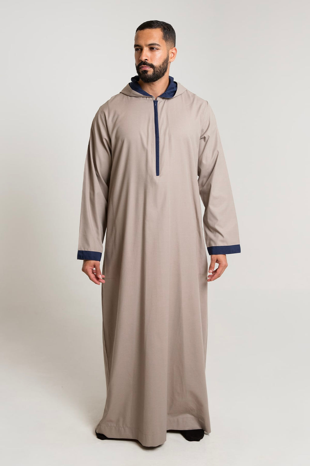 Rithobe jalabiya, long sleeves, beige