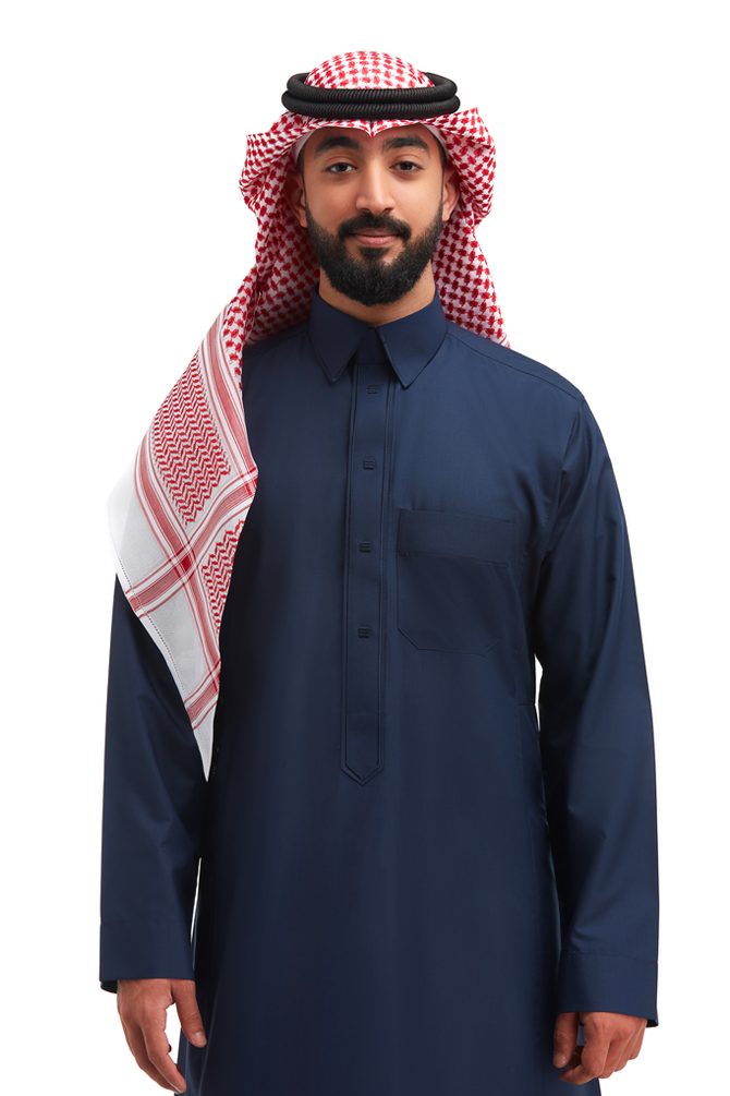 ثوب , زخرفات , كحلي ,شبابي