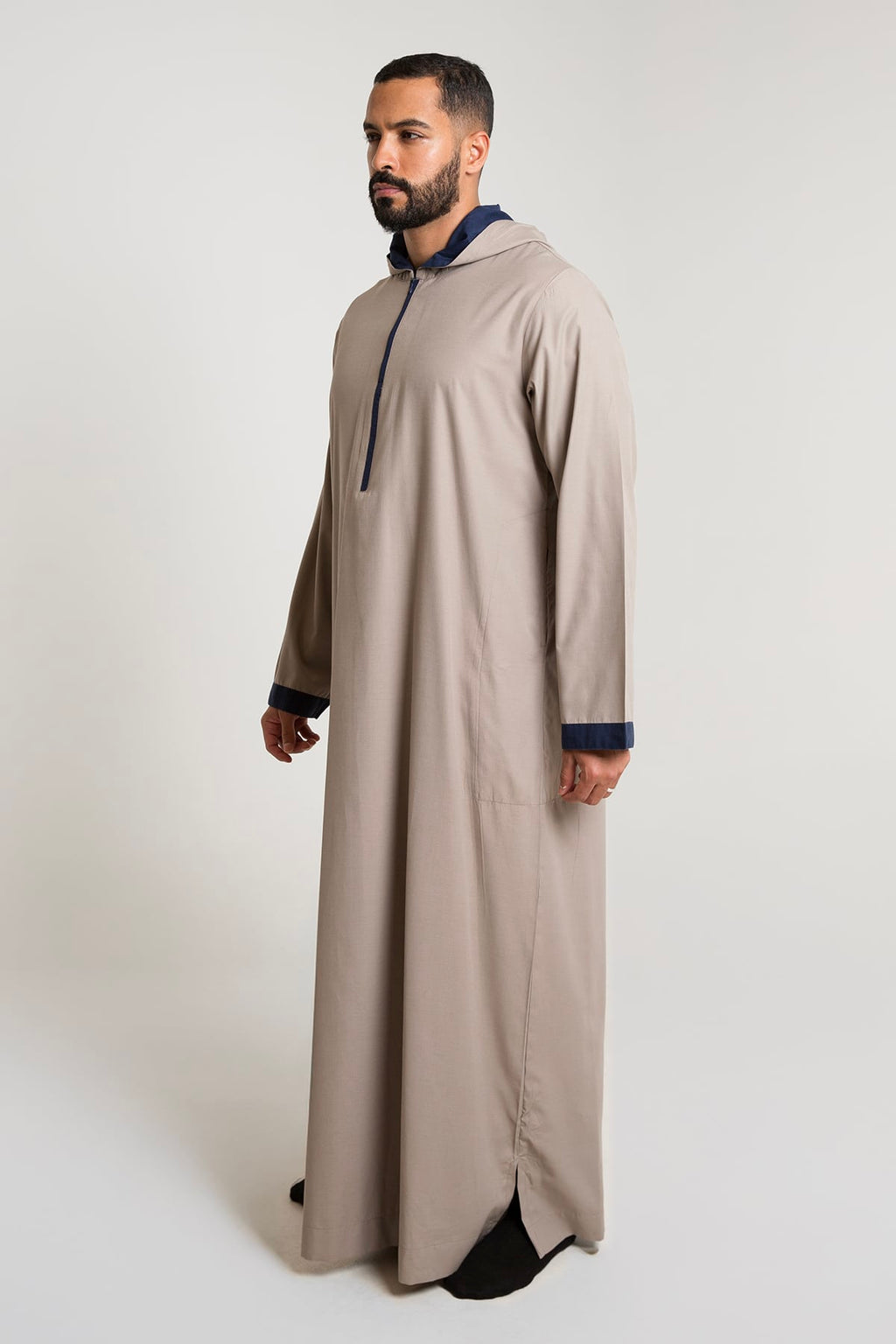 Rithobe jalabiya, long sleeves, beige