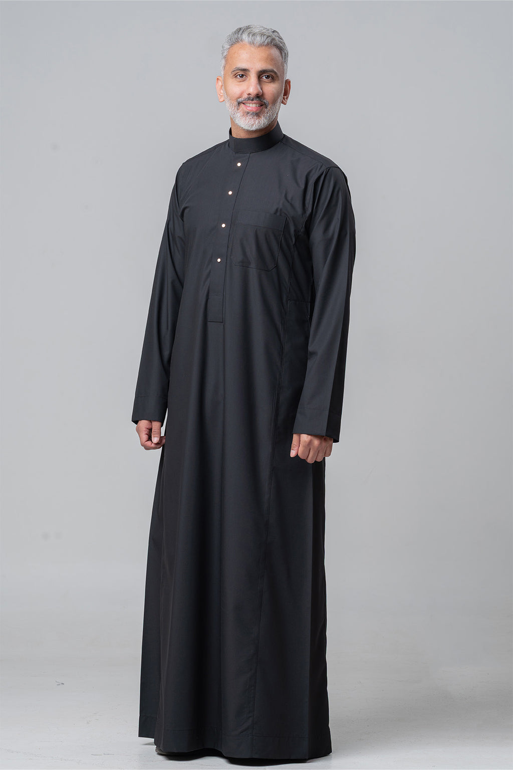 Men's Trendy Elegant Thobe - Black