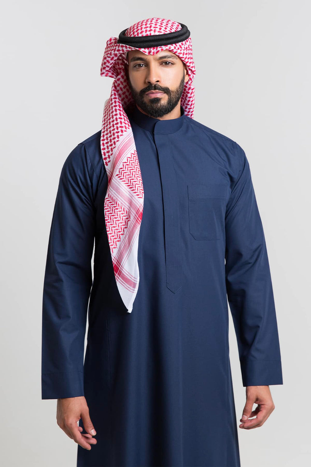 ثوب كلاسيك صيفي كحلي