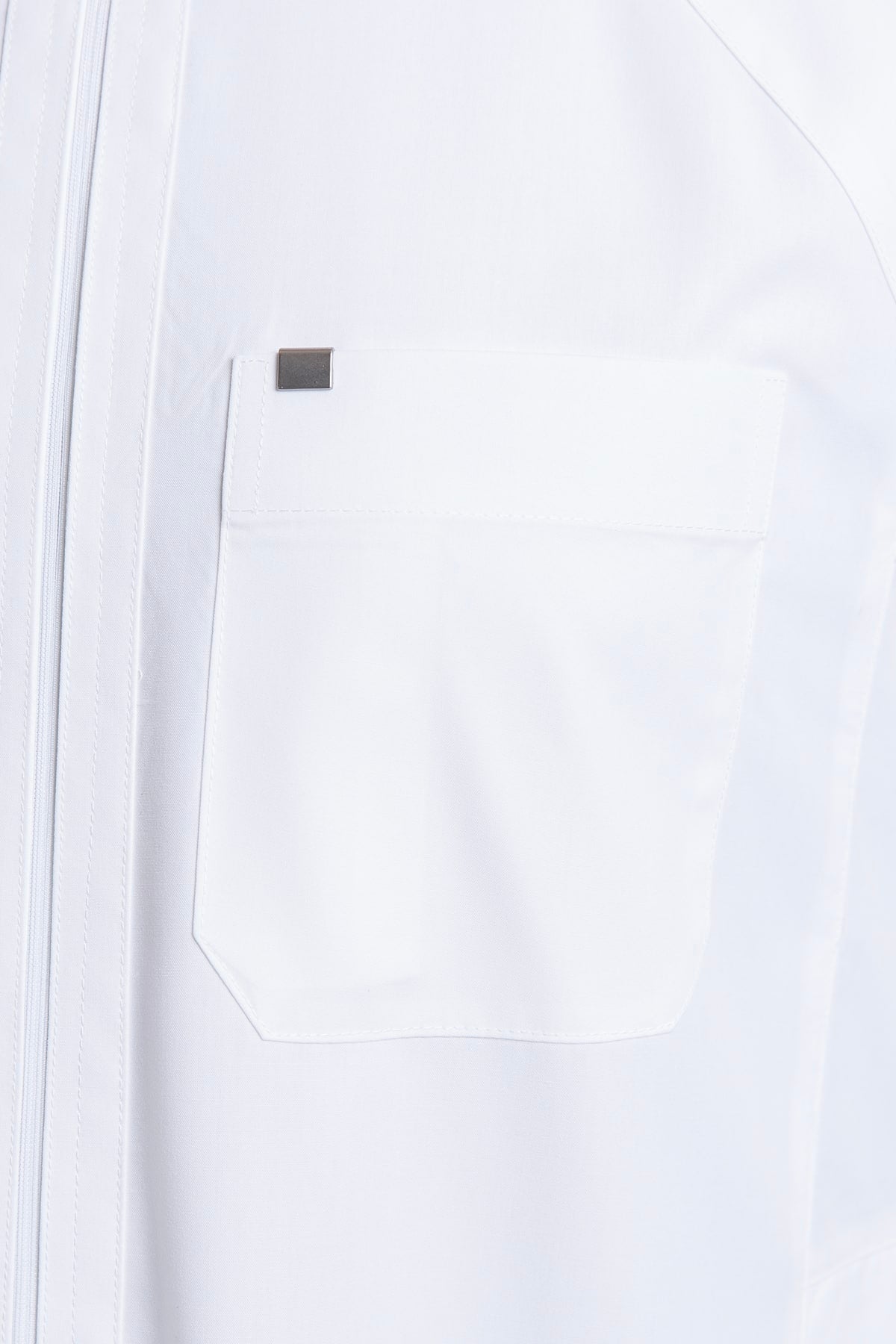 Men's thobe, white, with hidden zipper