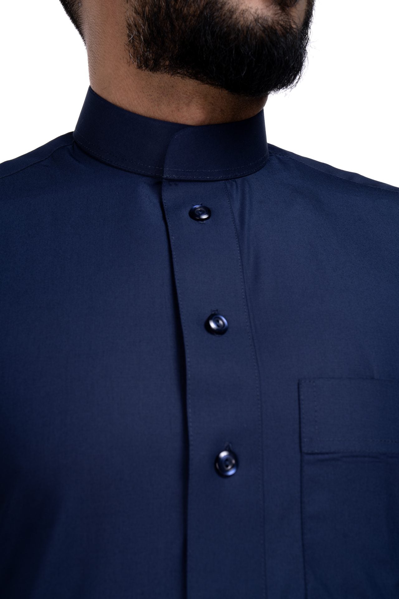 Thobe, summer, navy blue, men's