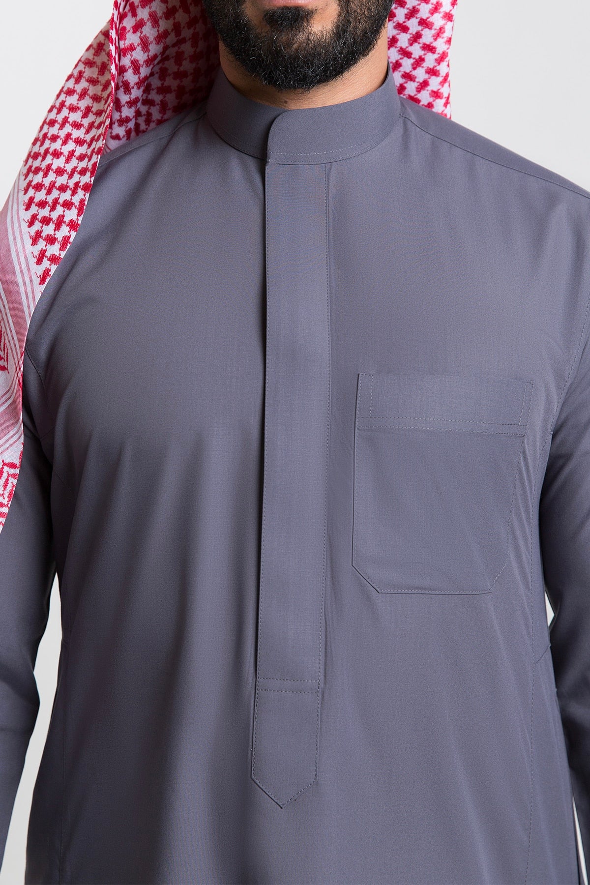 Dark grey classic summer thobe