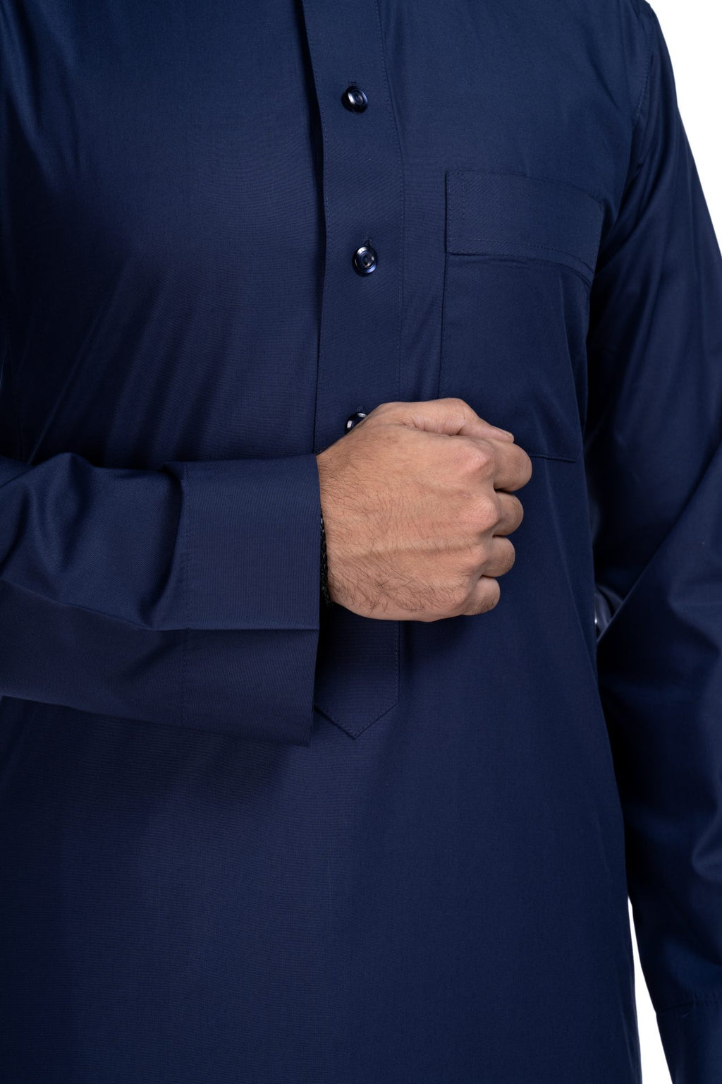 Thobe, summer, navy blue, men's