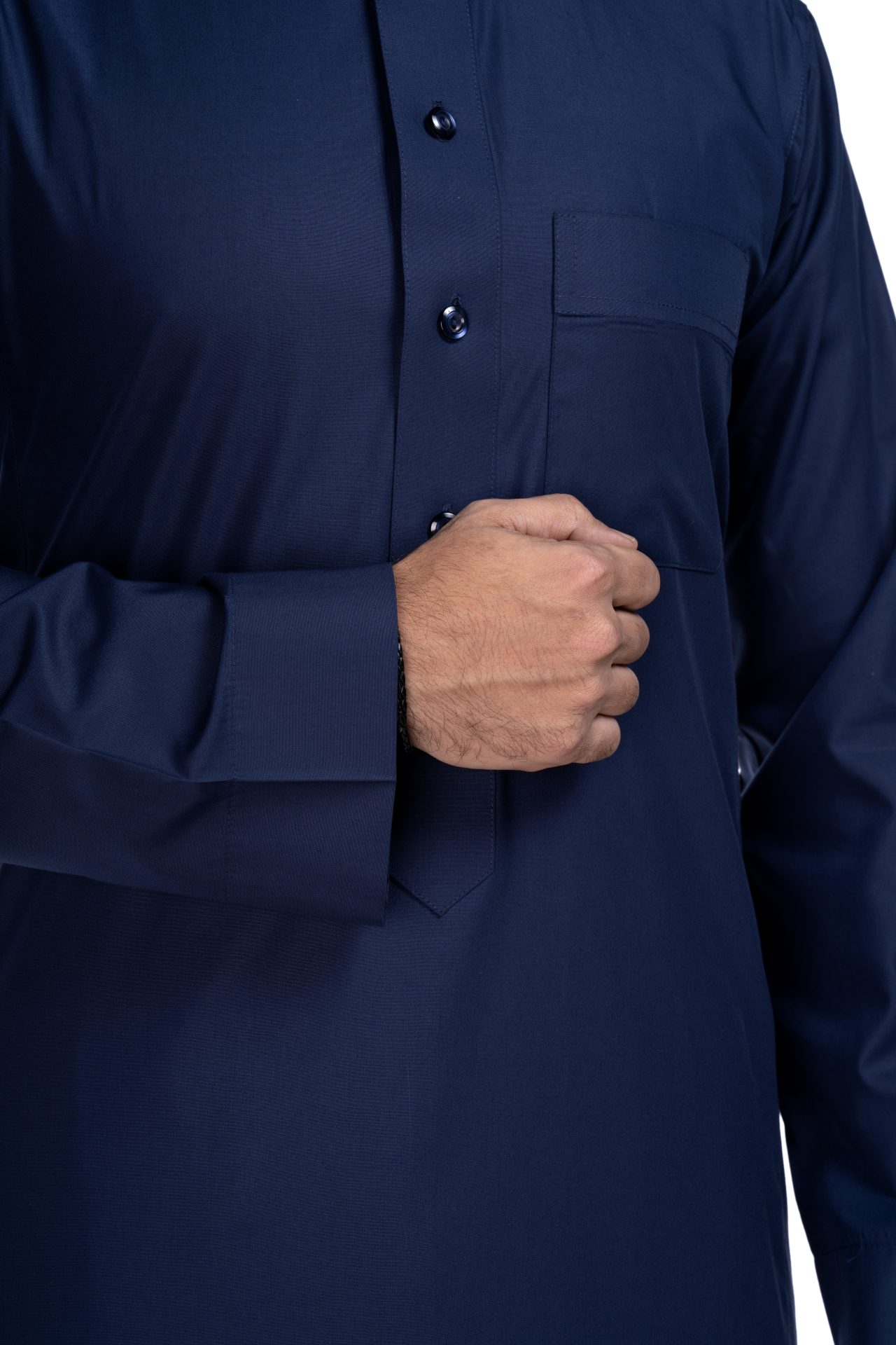 Thobe, summer, navy blue, men's