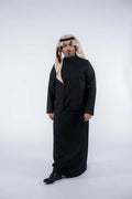 ثوب زخرفات شتوي رجالي أسود