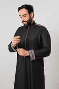 ثوب رجالي ري ثوب أسود سحاب