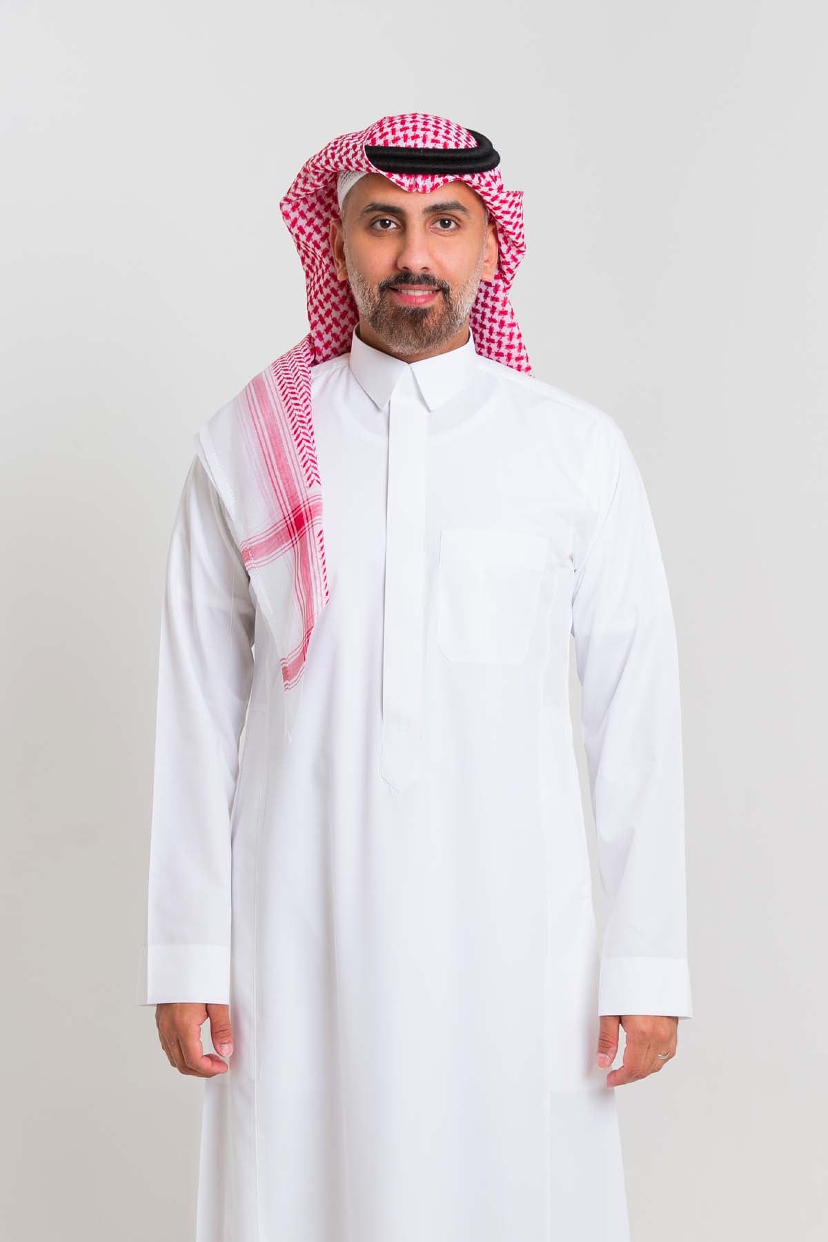 ثوب أعمال برايم – أبيض – أكمام سادة, قلاب