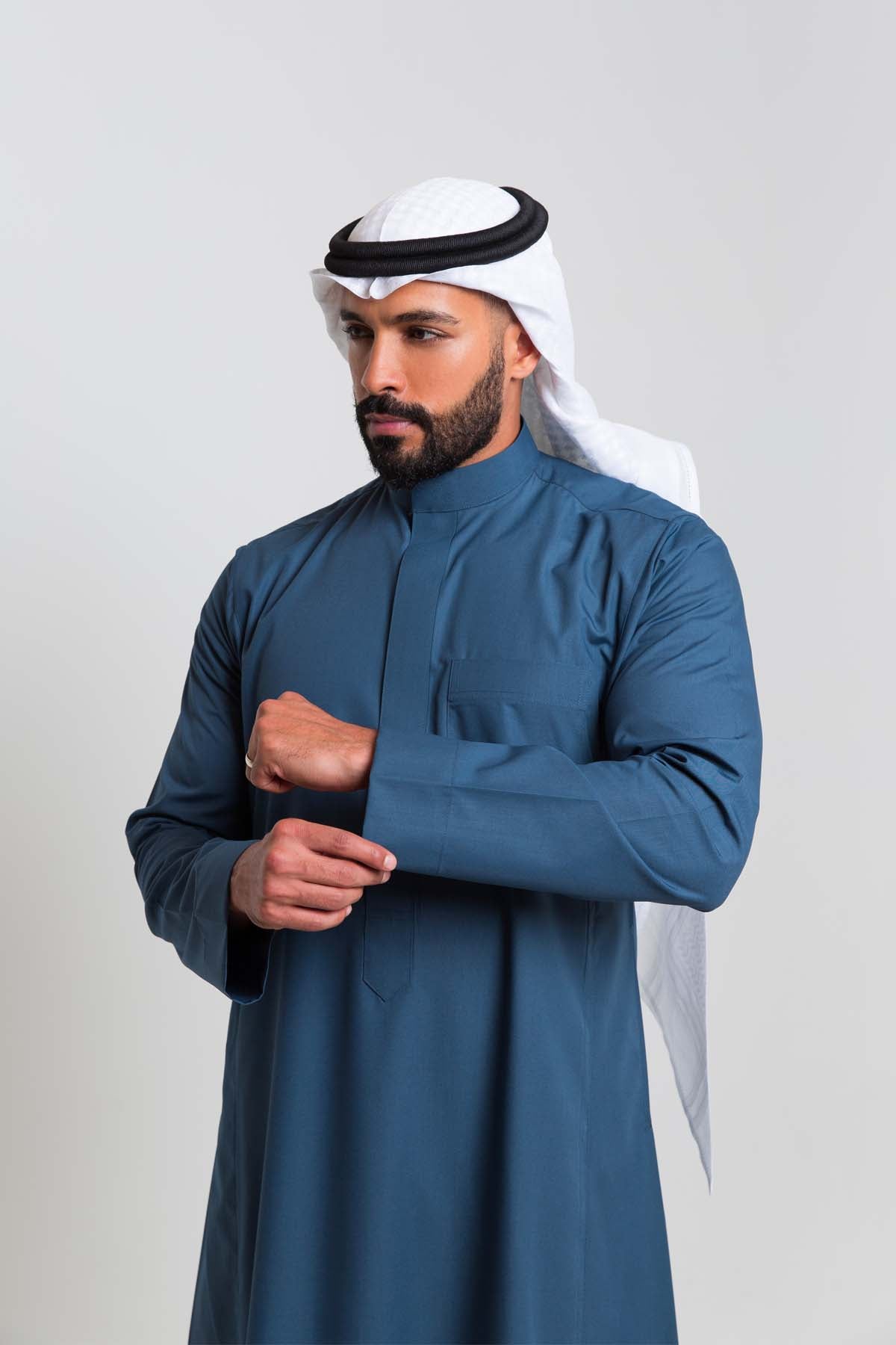 ثوب كلاسيك صيفي أخضر
