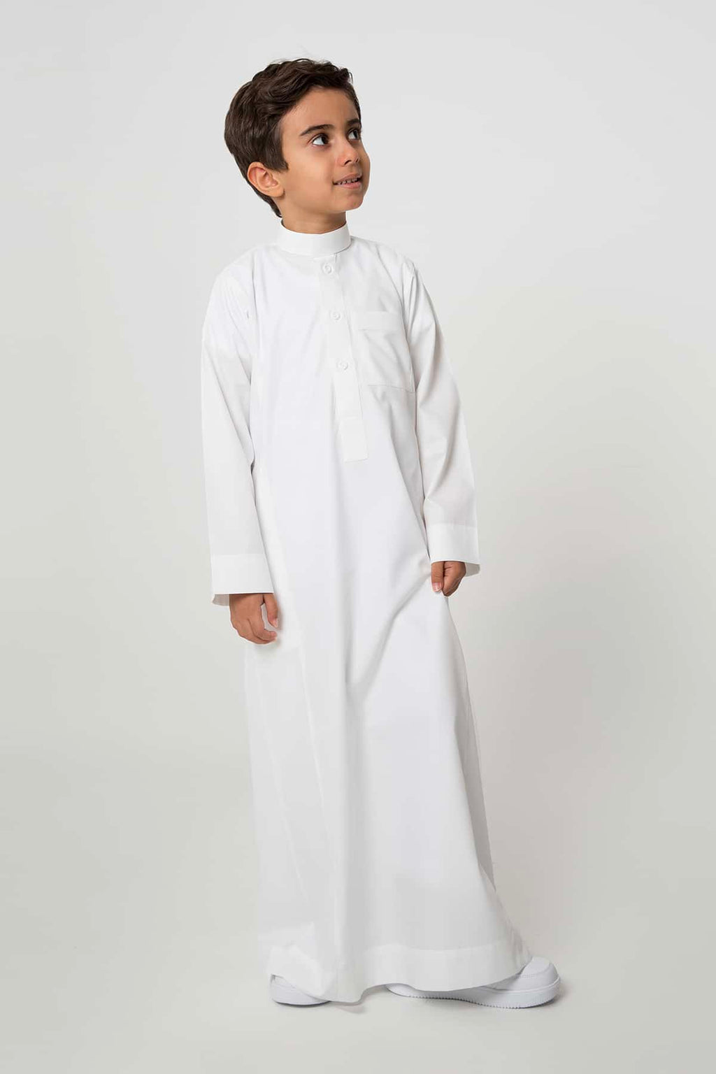 ثوب كلاسيك ولادي, جبزور مربع, كريمي