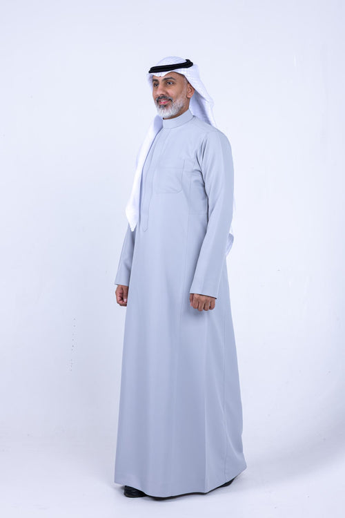 ثوب الشياكة الفاخر سميراميس, لون رمادي فاتح
