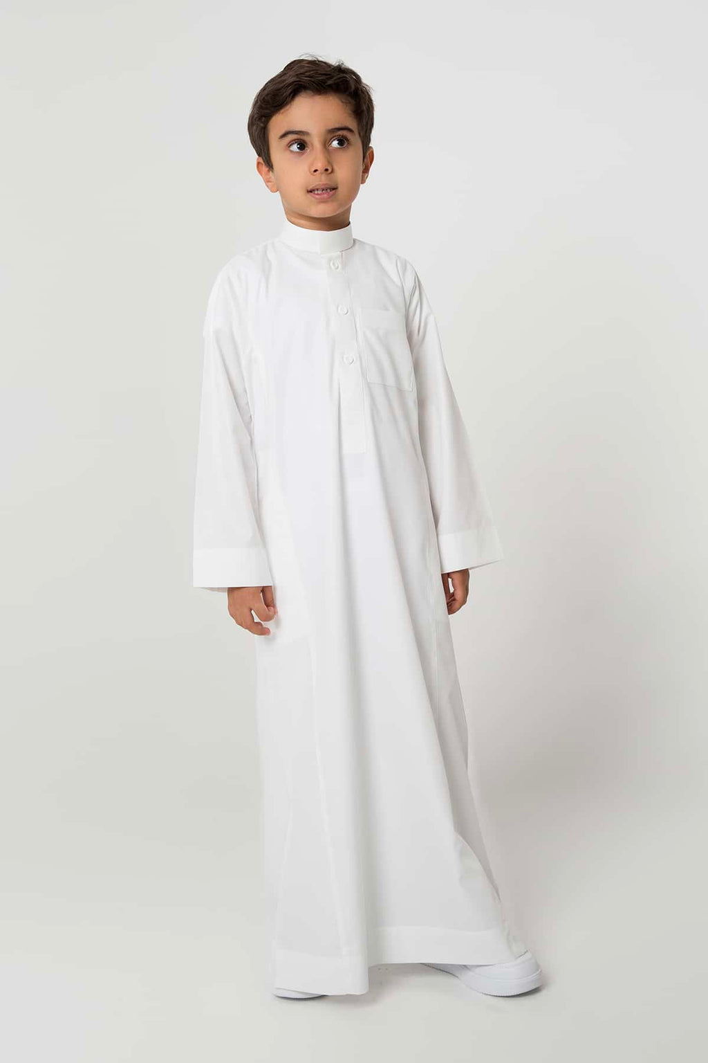 ثوب كلاسيك ولادي, جبزور مربع, كريمي