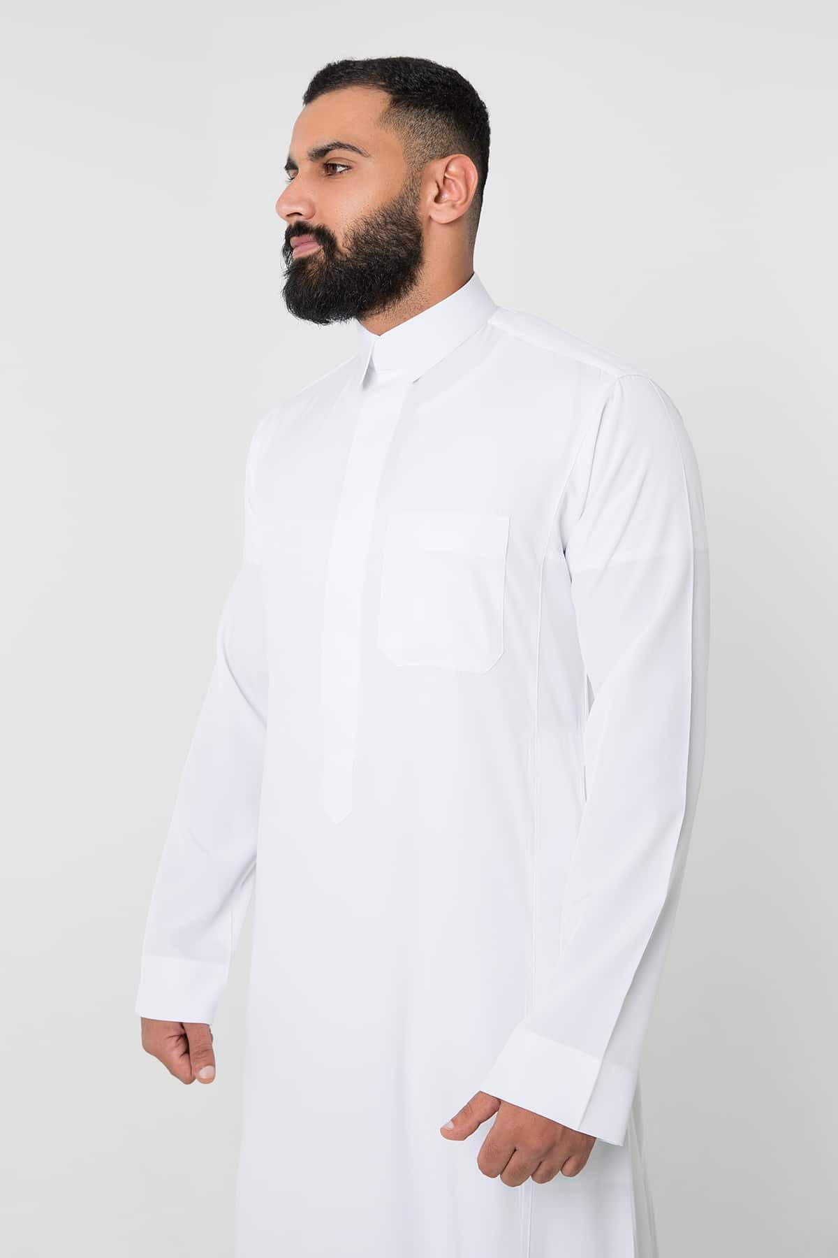 Luxury silk dress, white