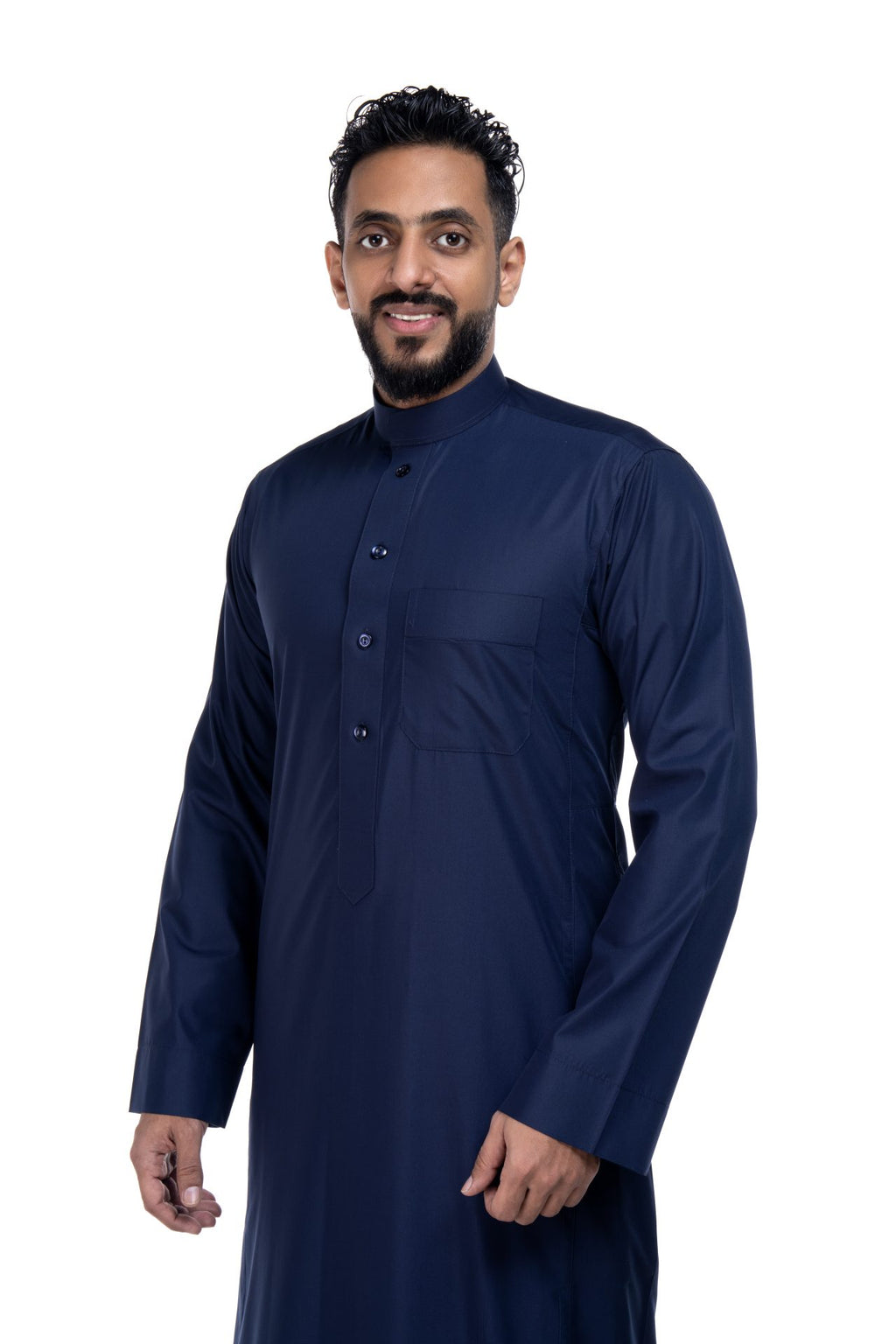 Thobe, summer, navy blue, men's