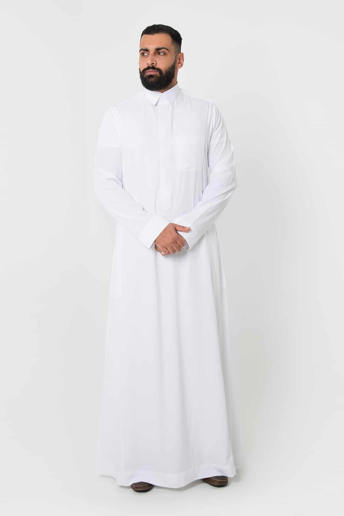 Luxury silk dress, white