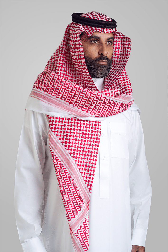 شماغ اليوم الوطني, الشياكة, لون أحمر, 3152