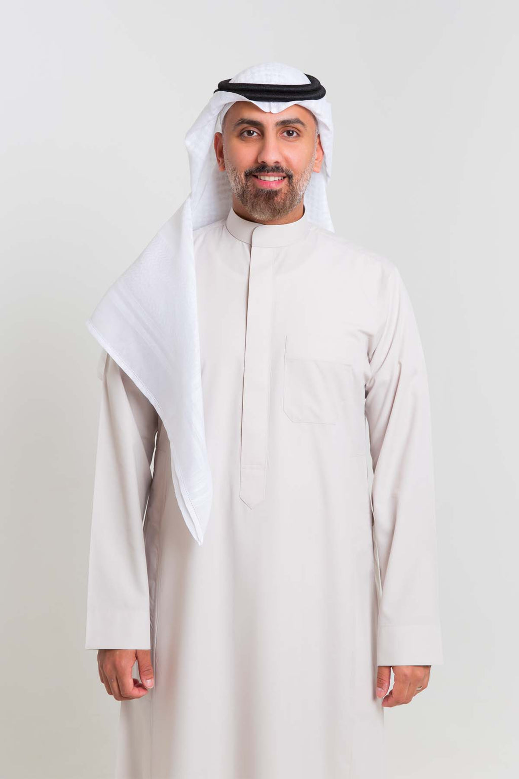 ثوب كلاسيك صيفي بيج