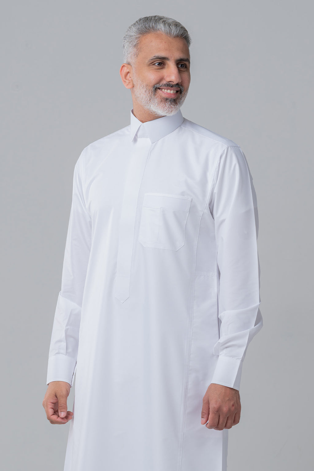 Men's Trendy White Striped Thobe