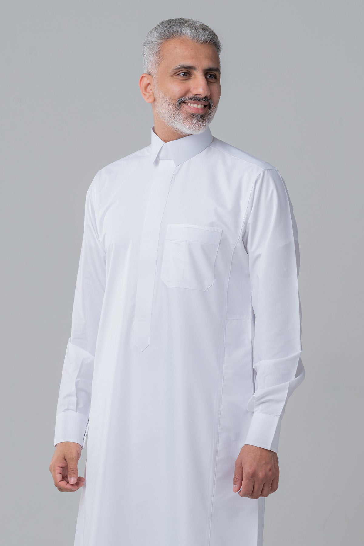 Men's Trendy White Striped Thobe