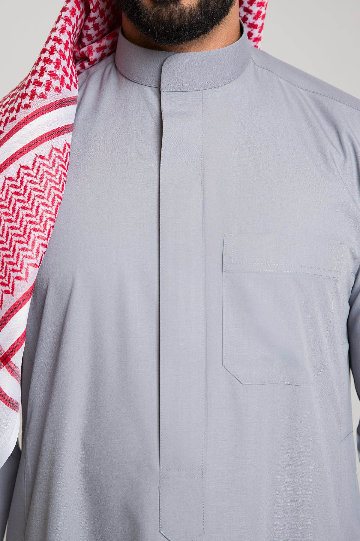 ثوب كلاسيك صيفي رمادي