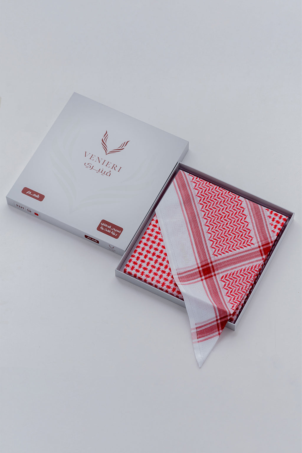 Men's Fanere Al Shiyaka Shemagh - Red