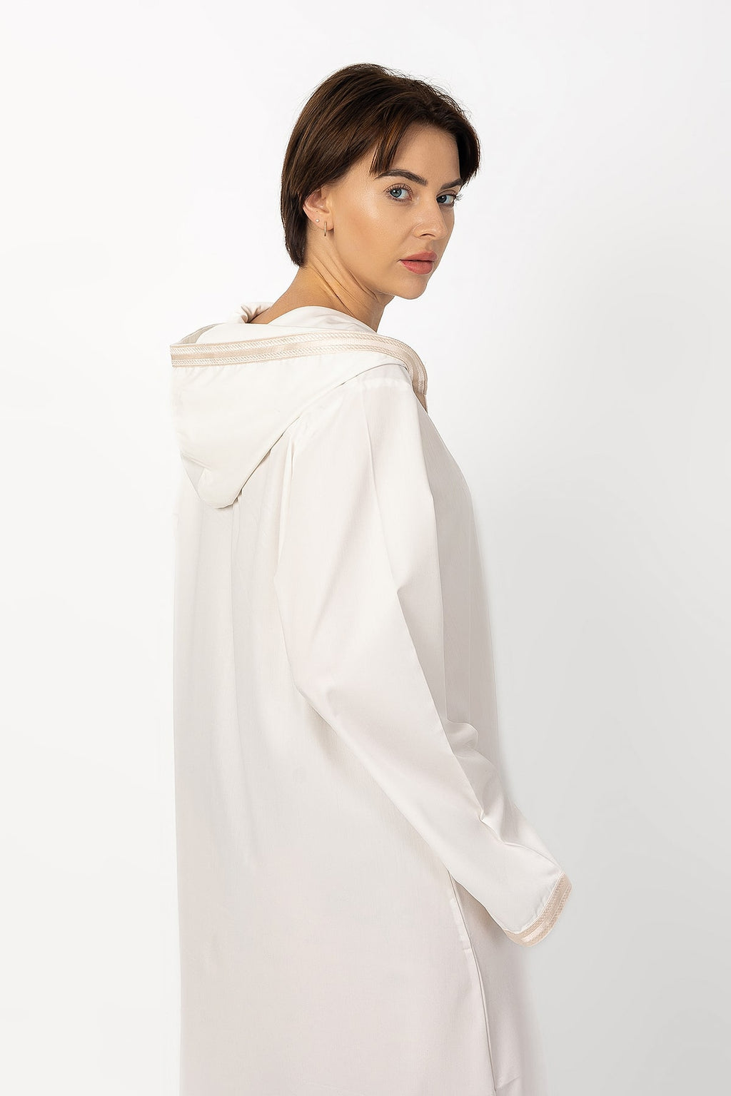 Women's Moroccan Cream Jalabiya
