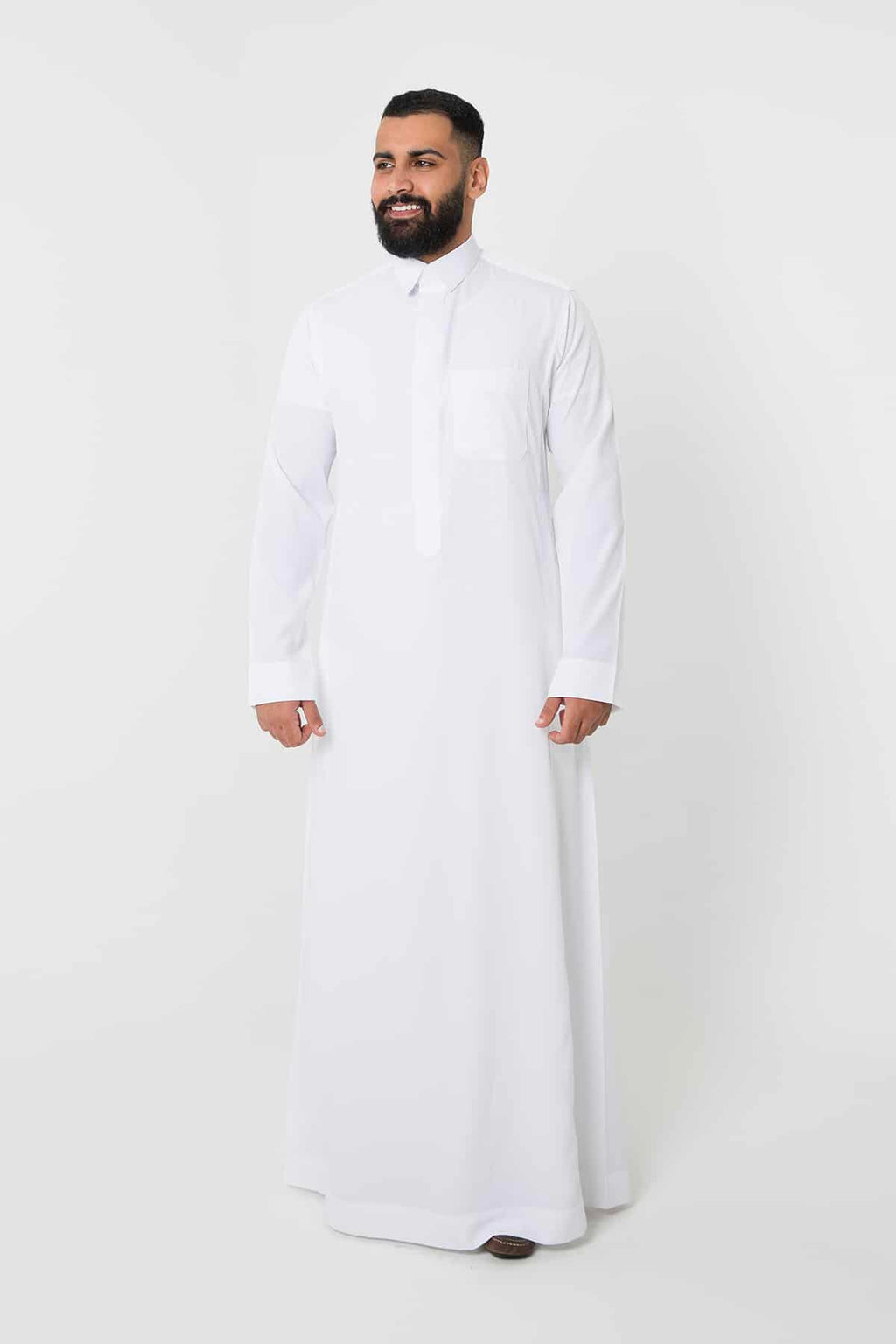 Luxury silk dress, white