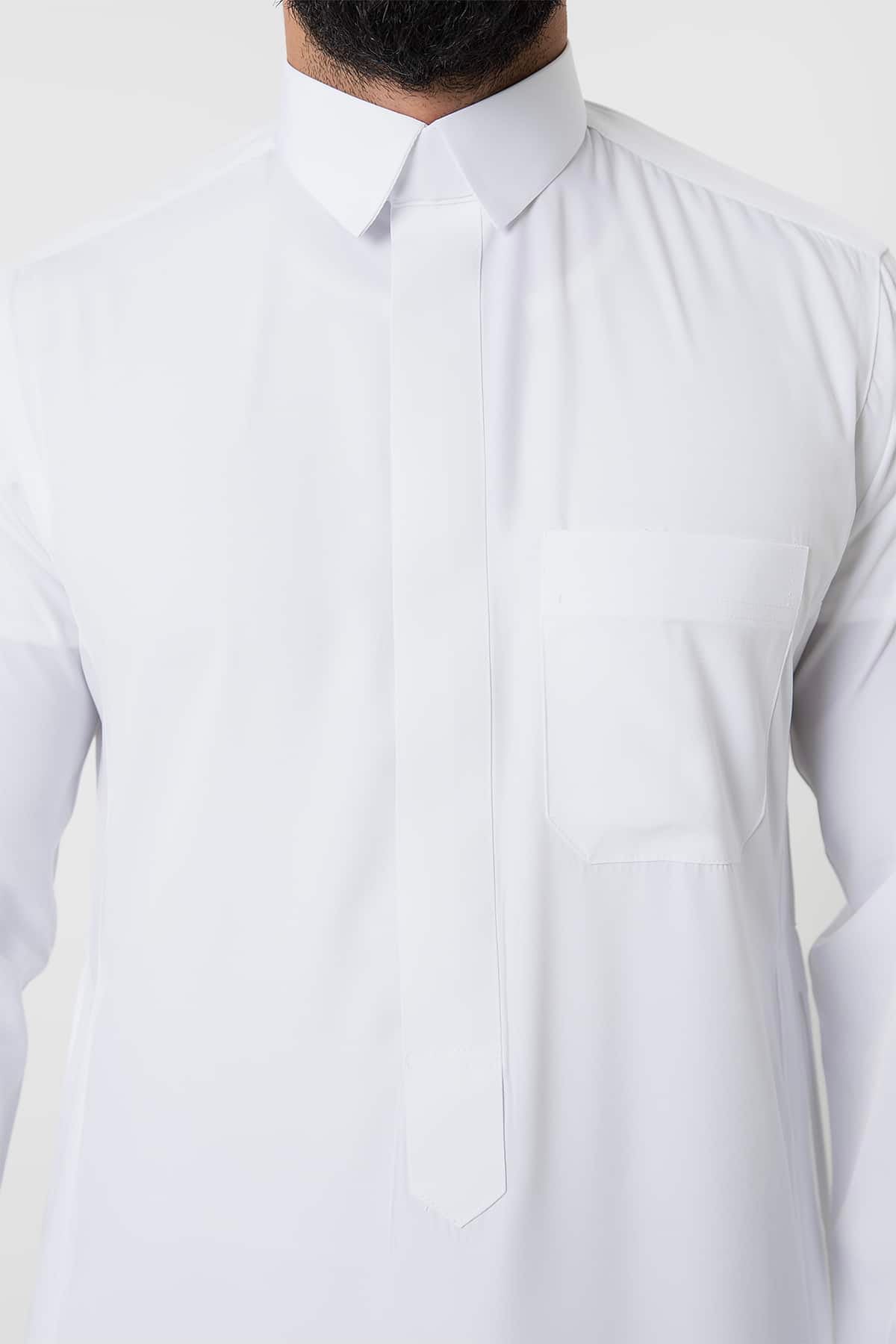 Luxury silk dress, white