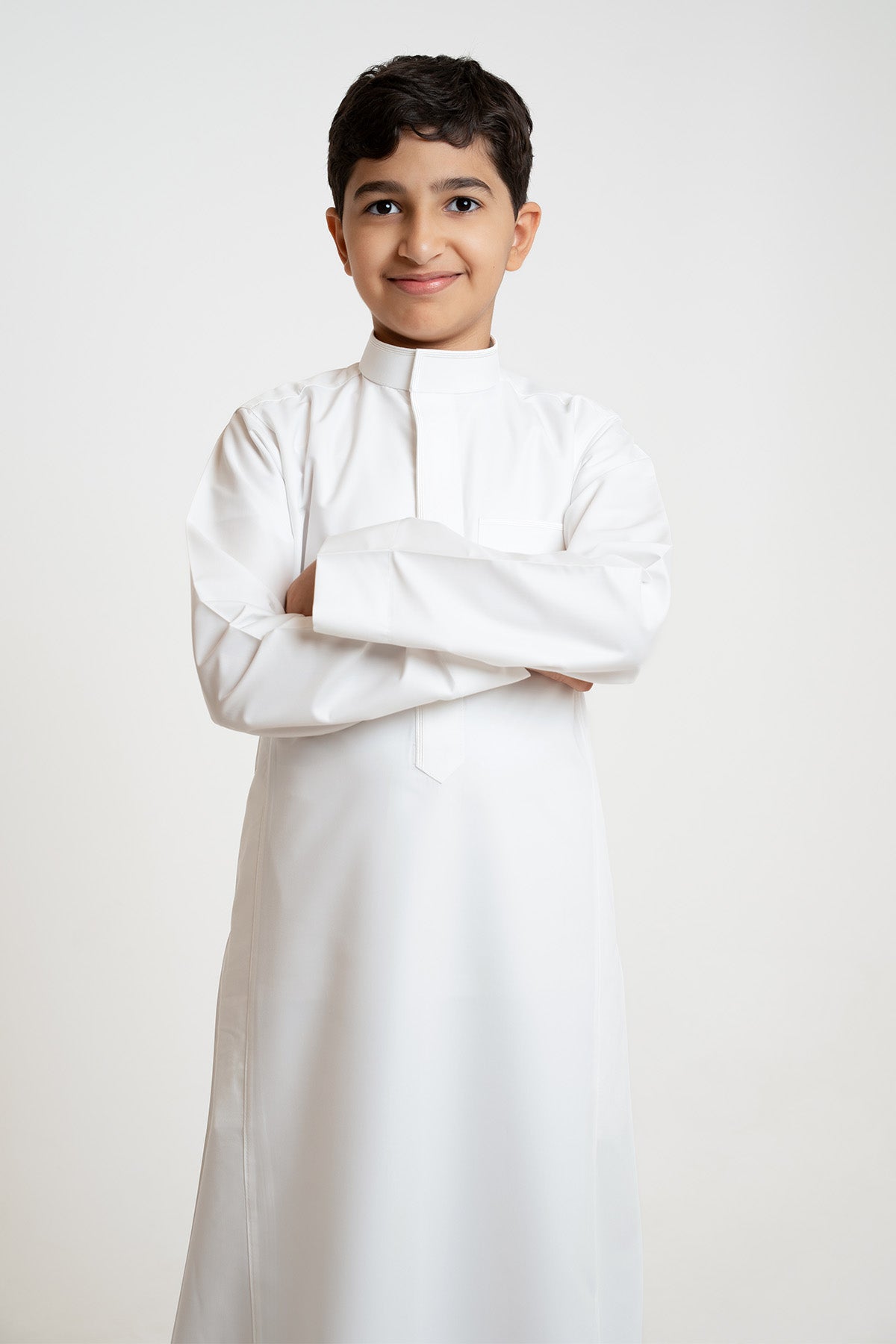 Elegant youth dress with embellishments – cream