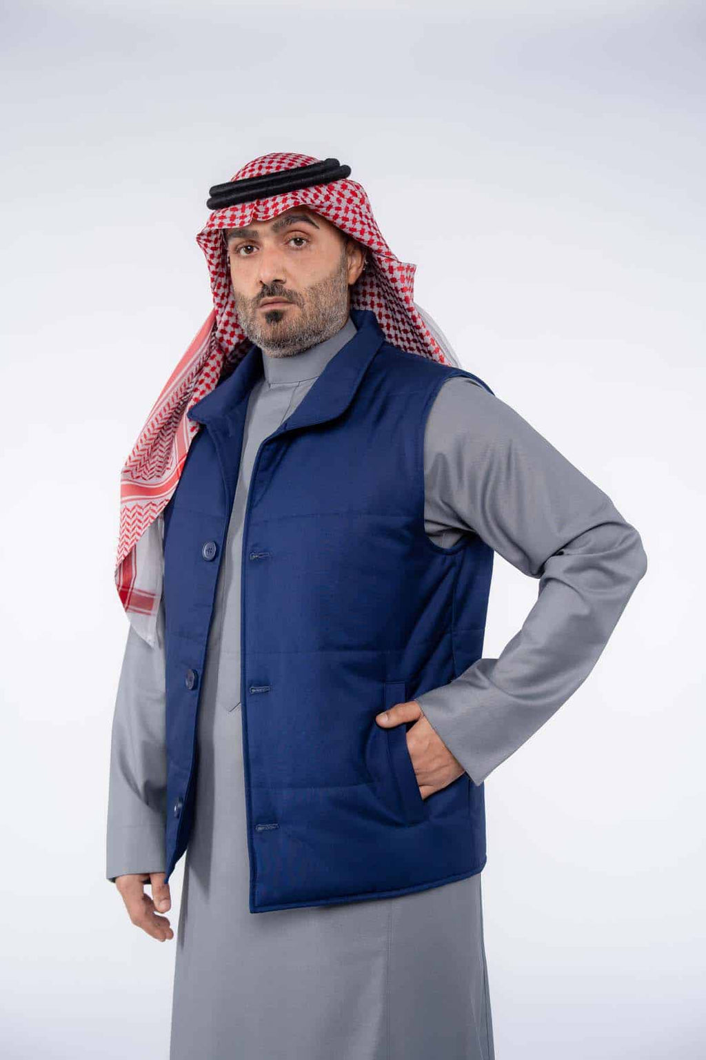 Stylish navy winter sadiri