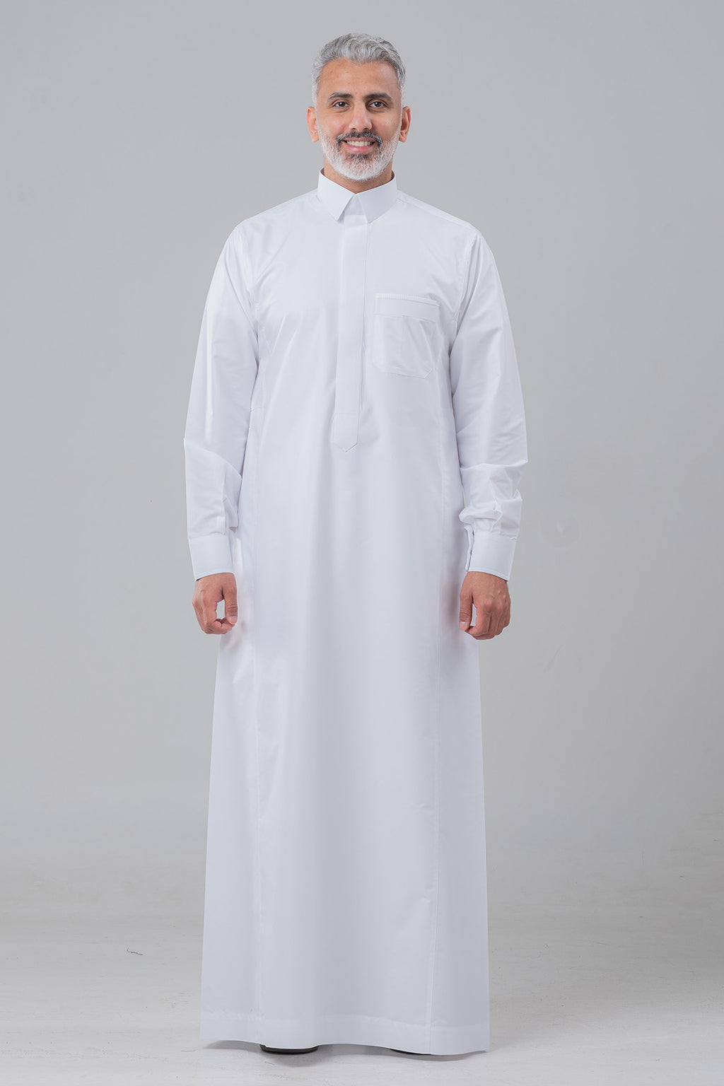 Men's Trendy White Striped Thobe