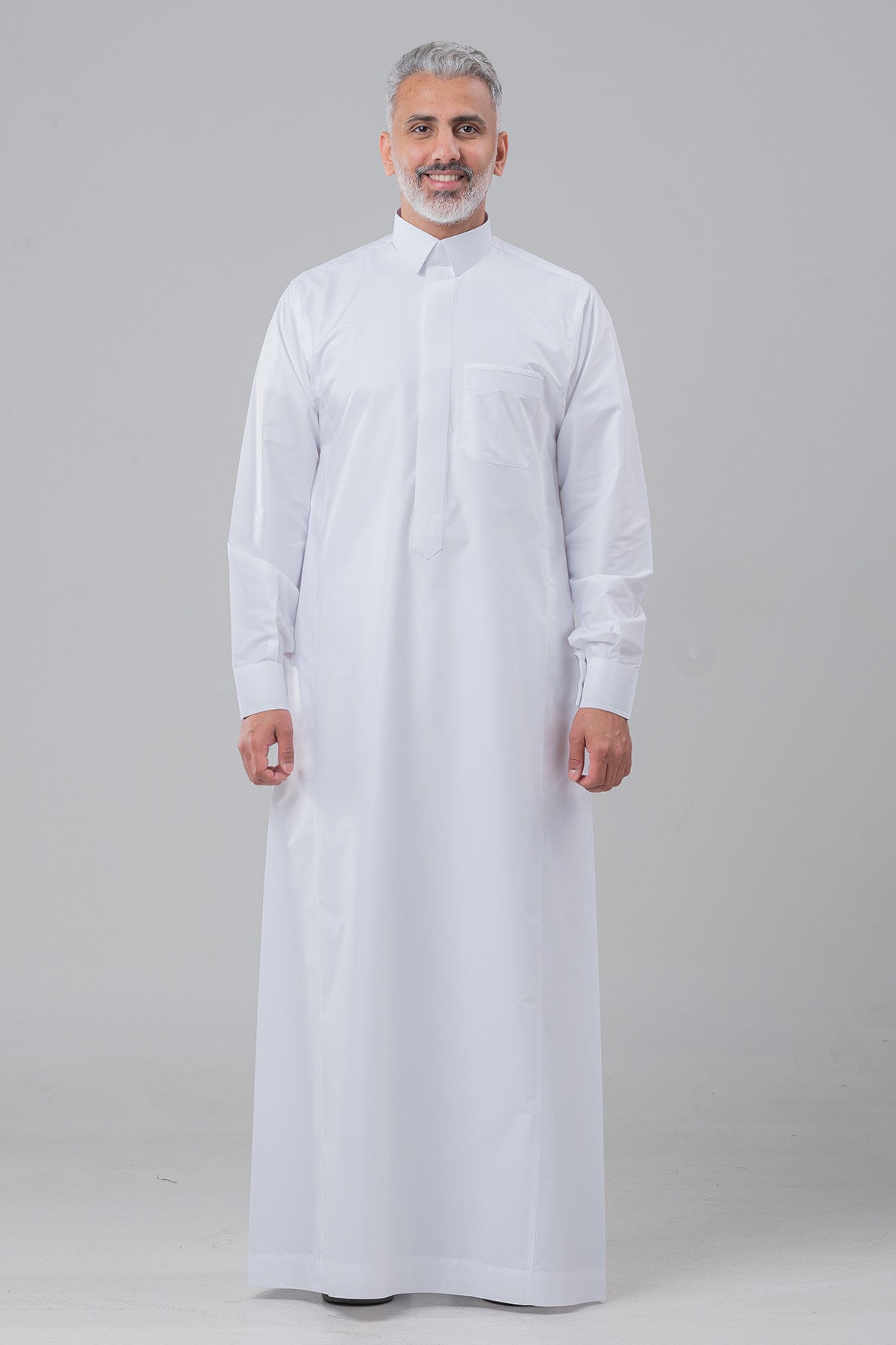 Men's Trendy White Striped Thobe