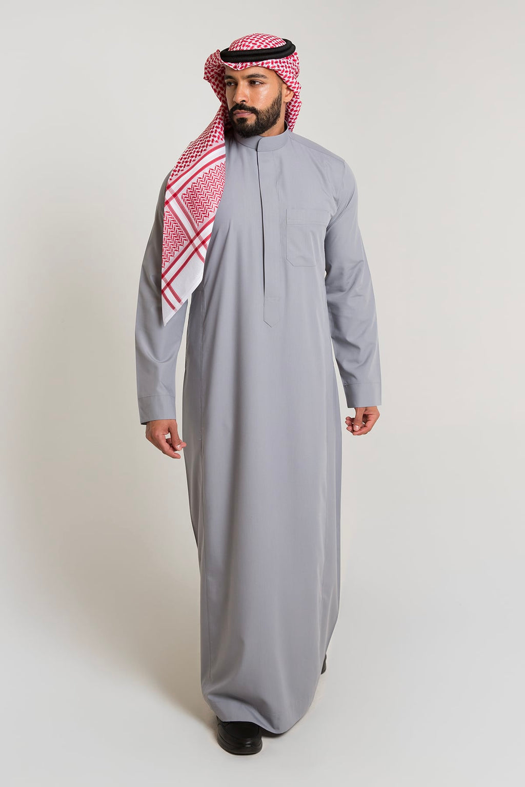 ثوب كلاسيك صيفي رمادي