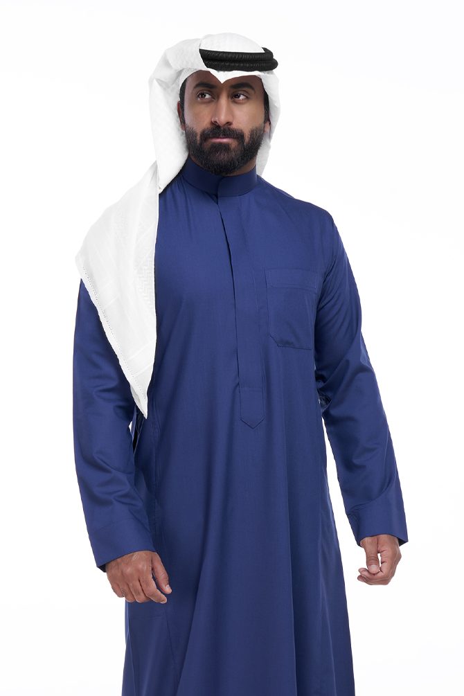 Men's navy summer thobe