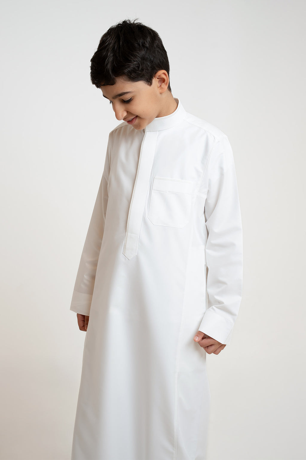 Elegant youth dress with embellishments – cream