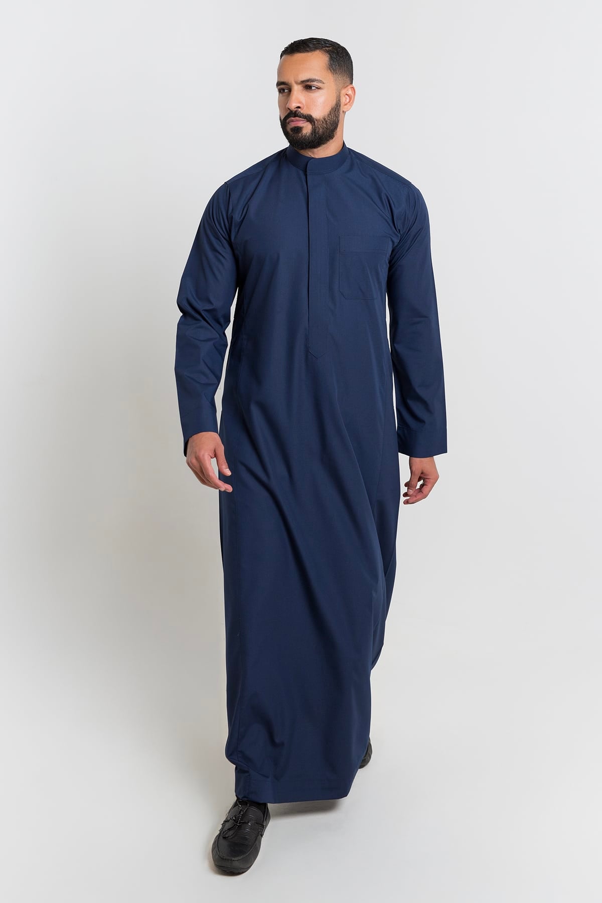 ثوب كلاسيك صيفي كحلي